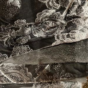 ❣️ ON HOLD ❣️ Twin Black blanket with Crest, Faux Polyester 50x60